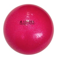 Мяч для художественной гимнастики однотонный, d=15 см (малиновый с блестками)