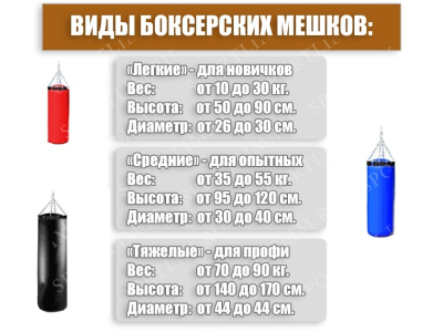 Мешок Боксерский Атлет 35кг (Синий)